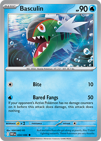 024/086 Basculin (White Flare) Pokemon card (English)