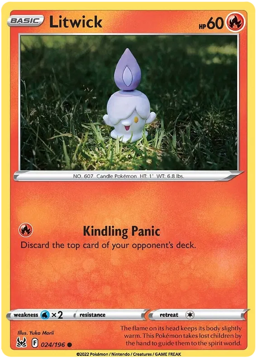 024/196 Litwick (Lost Origin) Pokemon card (English)