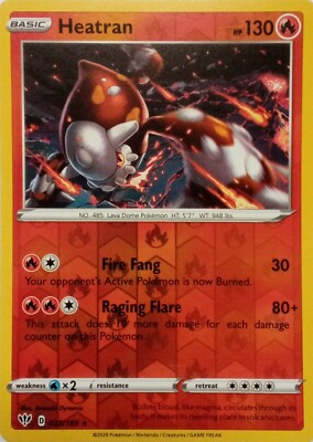 025/189 Heatran (Reverse holo) (Rare) (Darkness Ablaze) Pokemon card (English)
