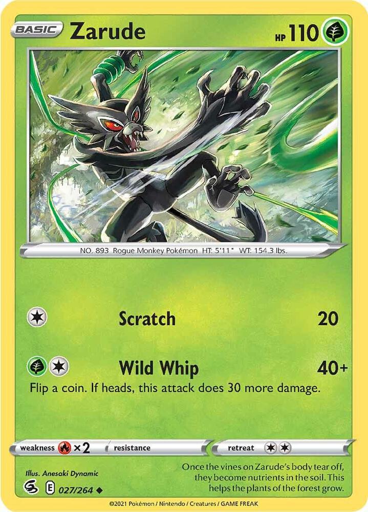 027/264 Zarude (Fusion Strike) Pokemon card (English)