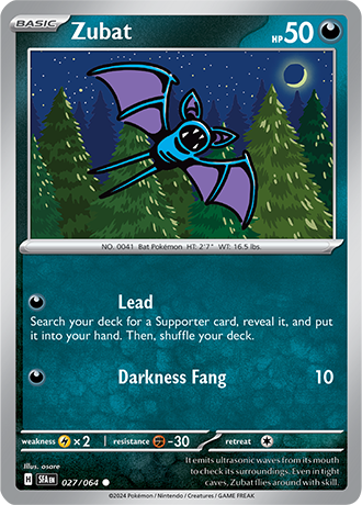 027/064 Zubat (Shrouded Fable) Pokemon card (English)
