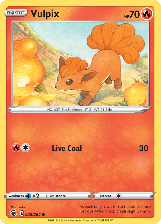 028/264 Vulpix (Fusion Strike) Pokemon card (English)