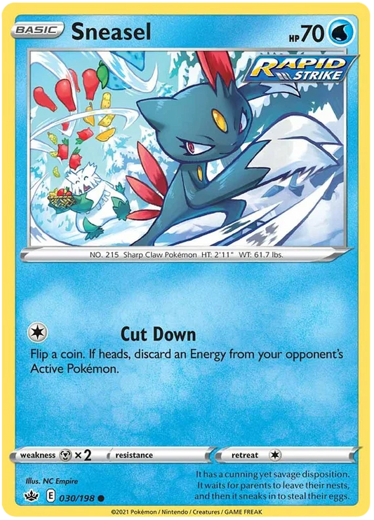 030/198 Sneasel (Chilling Reign) Pokémon card (English)