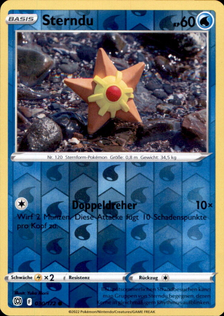 030/172 Staryu (Reverse Holo) (Brilliant Stars) Pokemon card (English)