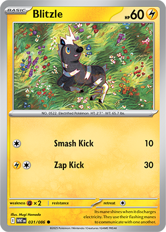 031/086 Blitzle (White Flare) Pokemon card (English)