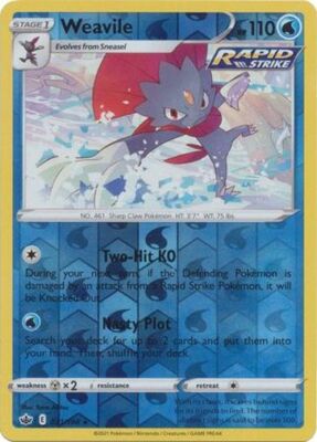 031/198 Weavile (Rare reverse holo) (Chilling Reign) Pokémon card (English)