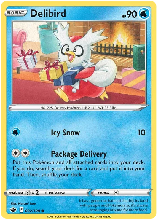 032/198 Delibird (Chilling Reign) Pokémon card (English)