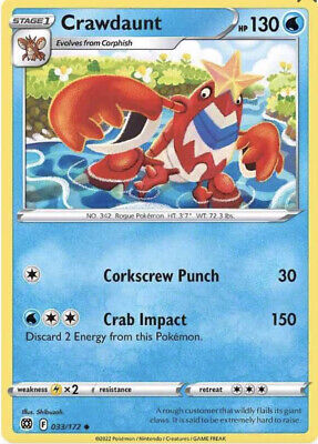 033/172 Crawdaunt (Brilliant Stars) Pokemon card (English)