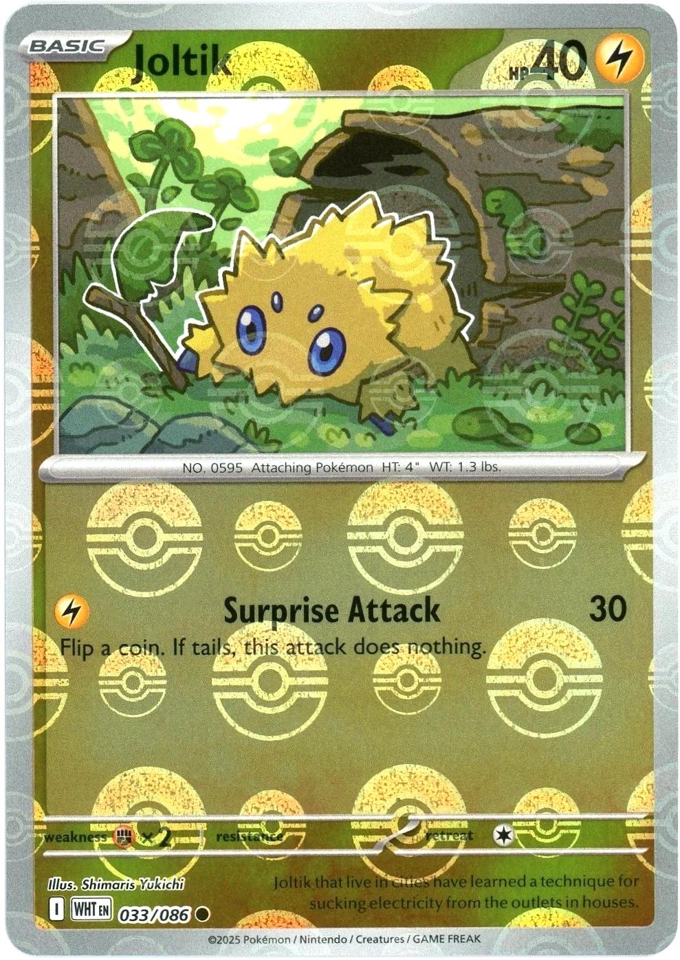 033/086 Joltik (Poké Ball) (White Flare) Pokemon card (English)