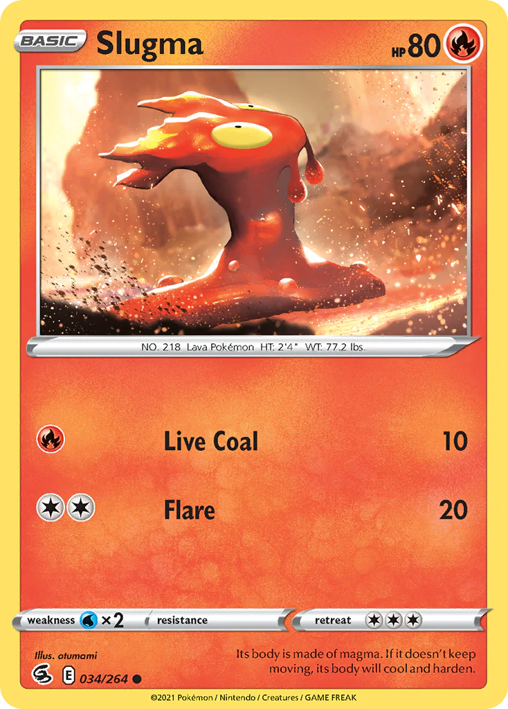 034/264 Slugma (Fusion Strike) Pokemon card (English)