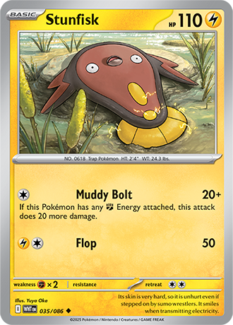 035/086 Stunfisk (White Flare) Pokemon card (English)