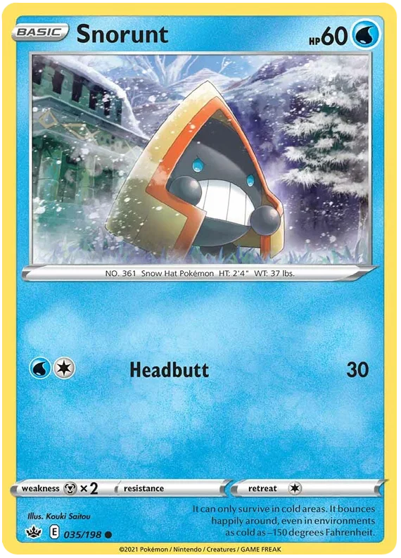 035/198 Snorunt (Chilling Reign) Pokémon card (English)