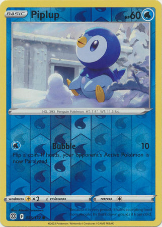 035/172 Piplup (Reverse Holo) (Brilliant Stars) Pokemon card (English)