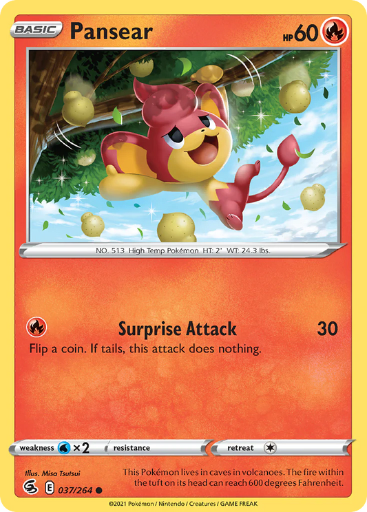 037/264 Pansear (Fusion Strike) Pokemon card (English)