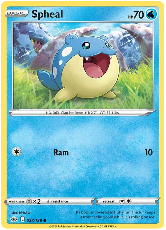 037/198 Spheal (Chilling Reign) Pokémon card (English)
