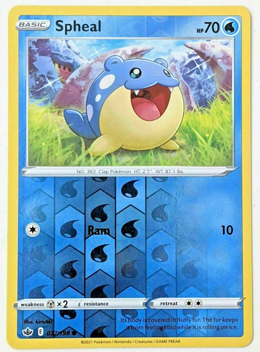 037/198 Spheal (Reverse Holo) (Chilling Reign) Pokémon card (English)