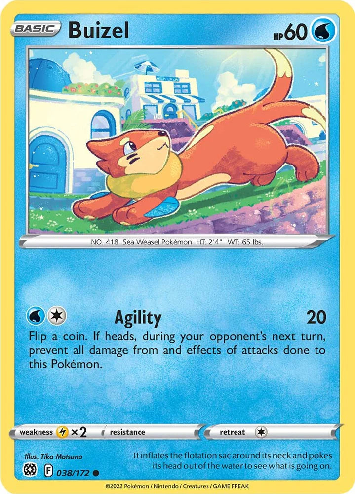 038/172 Buizel (Brilliant Stars) Pokemon card (English)