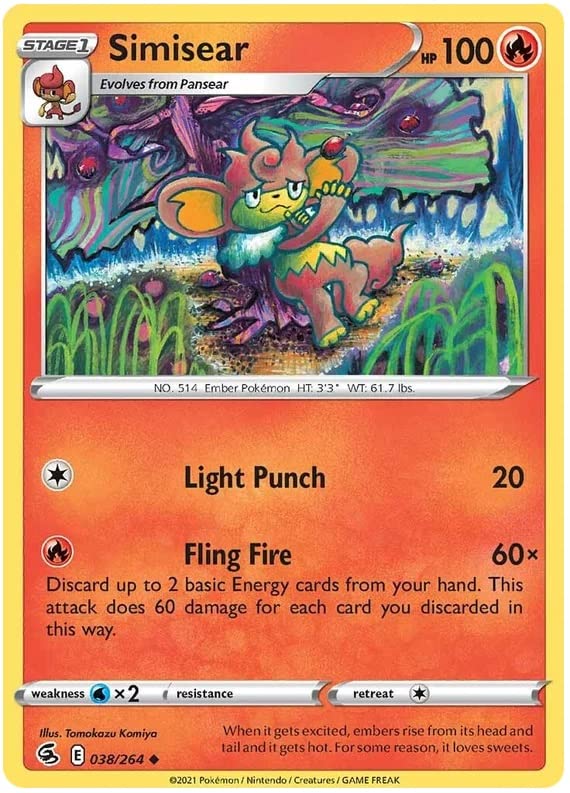 038/264 Simisear (Fusion Strike) Pokemon card (English)