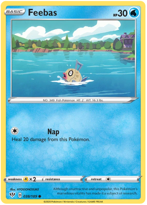 038/189 Feebas (Darkness Ablaze) Pokemon card (English)