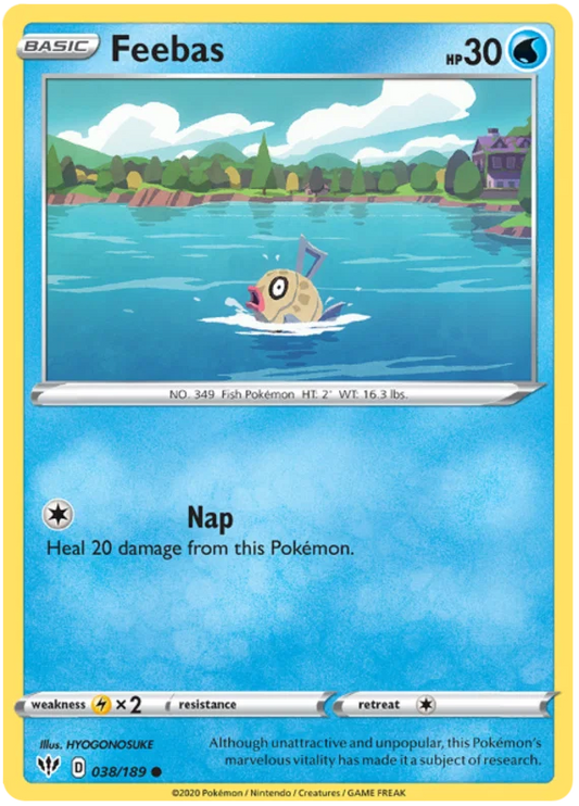 038/189 Feebas (Darkness Ablaze) Pokemon card (English)