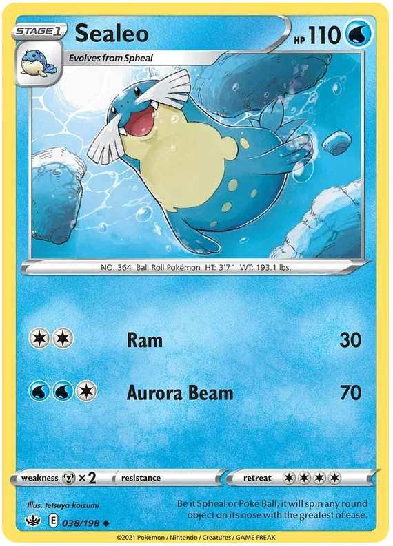038/198 Sealeo (Chilling Reign) Pokémon card (English)