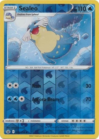 038/198 Sealeo (Reverse Holo) (Chilling Reign) Pokémon card (English)