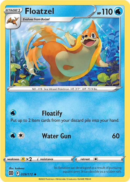 039/172 Floatzel (Brilliant Stars) Pokemon card (English)
