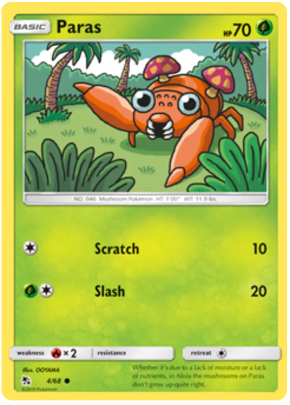 04/68 Paras (Hidden Fates) Pokémon card (English)