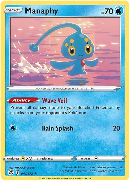 041/172 Manaphy (Rare) (Brilliant Stars) Pokemon card (English)