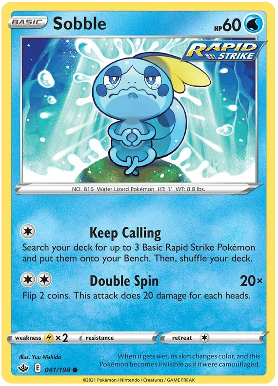 041/198 Sobble (Chilling Reign) Pokémon card (English)