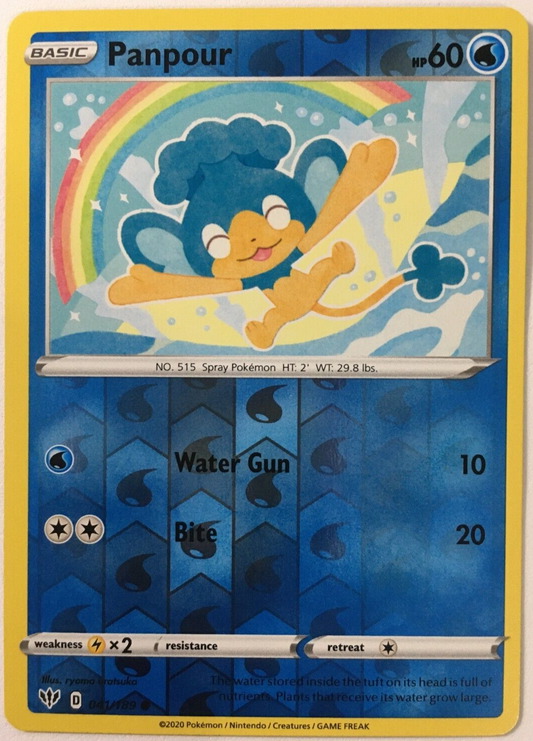 041/189 Panpour (Reverse Holo) (Darkness Ablaze) Pokemon card (English)
