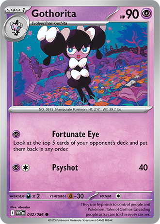 042/086 Gothorita (White Flare) Pokemon card (English)