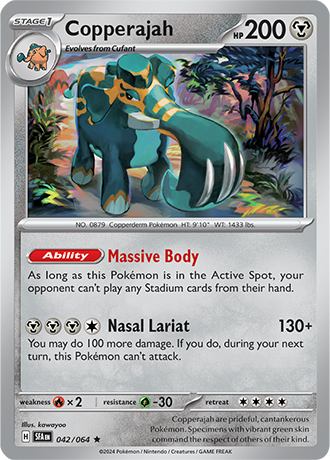 042/064 Copperajah (Holo) (Shrouded Fable) Pokemon card (English)