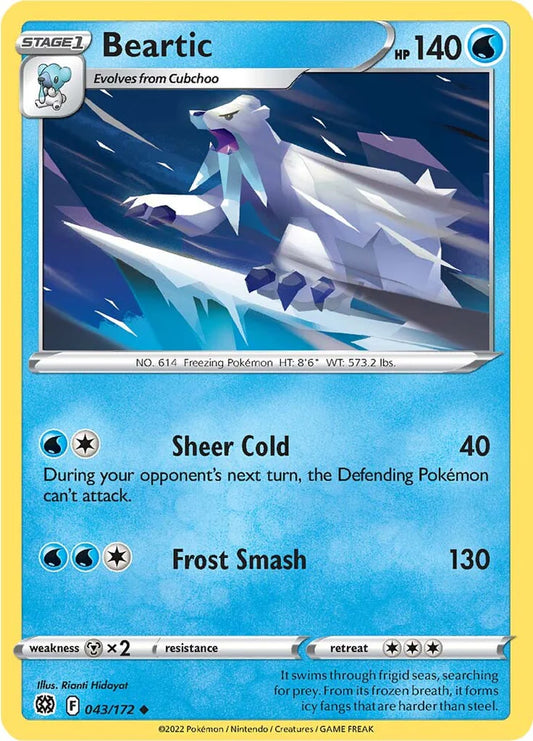 043/172 Beartic (Brilliant Stars) Pokemon card (English)