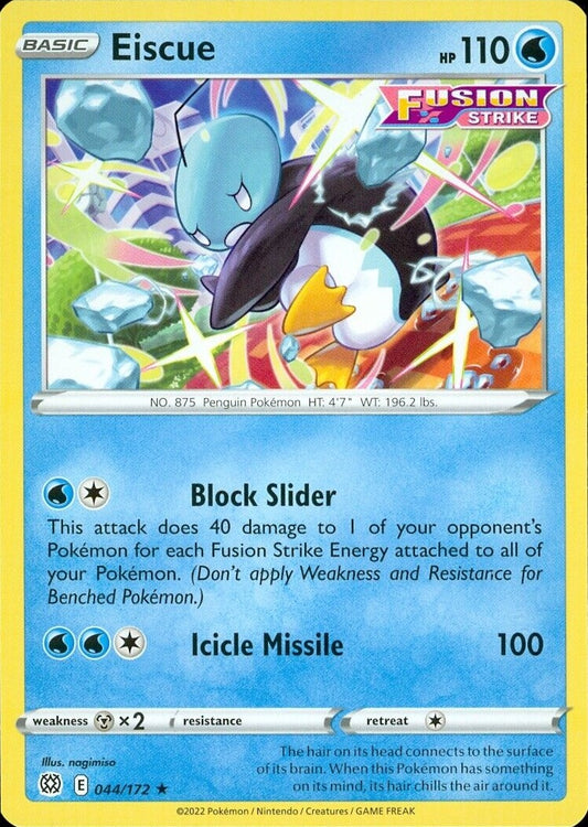 044/172 Eiscue (Rare) (Brilliant Stars) Pokemon card (English)