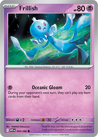 044/086 Frillish (White Flare) Pokemon card (English)