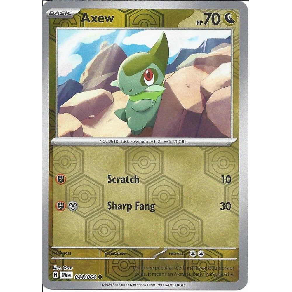 044/064 Axew (Reverse Holo) (Shrouded Fable) Pokemon card (English)