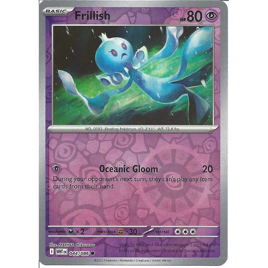 044/086 Frillish (Reverse Holo) (White Flare) Pokemon card (English)
