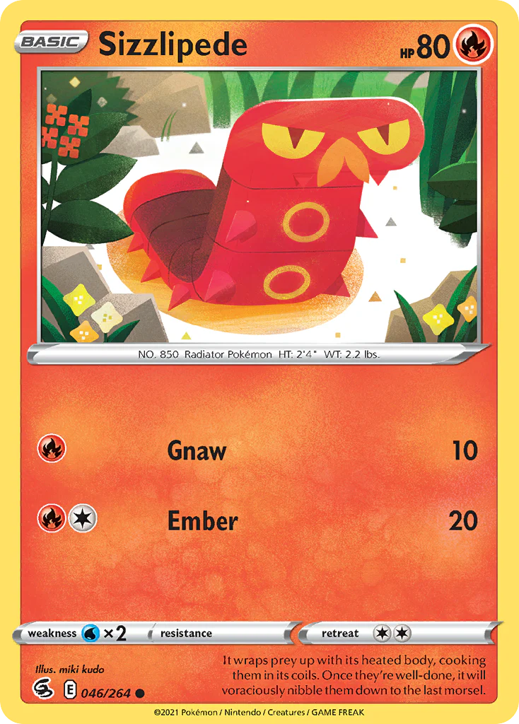 046/264 Sizzlipede (Fusion Strike) Pokemon card (English)