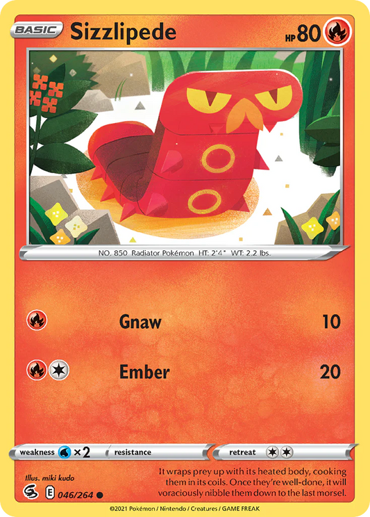 046/264 Sizzlipede (Fusion Strike) Pokemon card (English)
