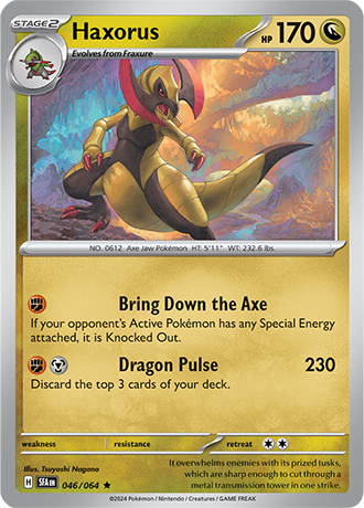 046/064 Haxorus (Holo) (Shrouded Fable) Pokemon card (English)
