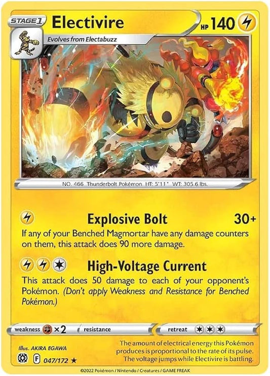 047/172 Electivire (Rare) (Brilliant Stars) Pokemon card (English)