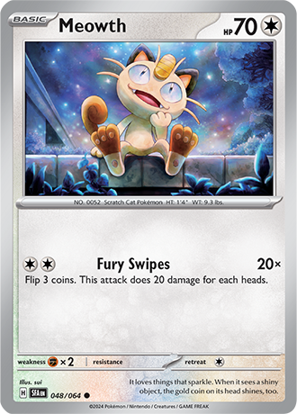 048/064 Meowth (Shrouded Fable) Pokemon card (English)