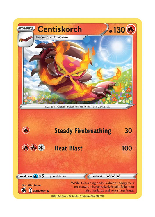 049/264 Centiskorch (Uncommon) (Fusion strike) Pokemon card (English)