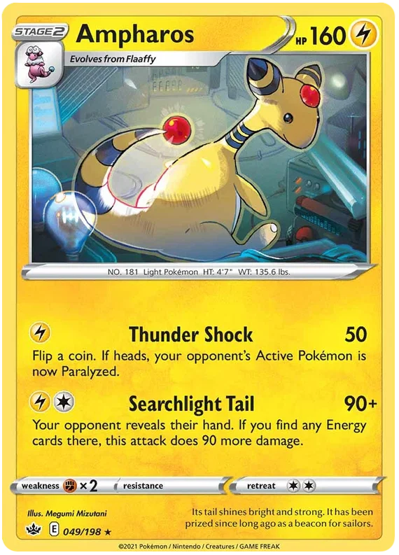 049/198 Ampharos (Rare) (Chilling Reign) Pokémon card (English)