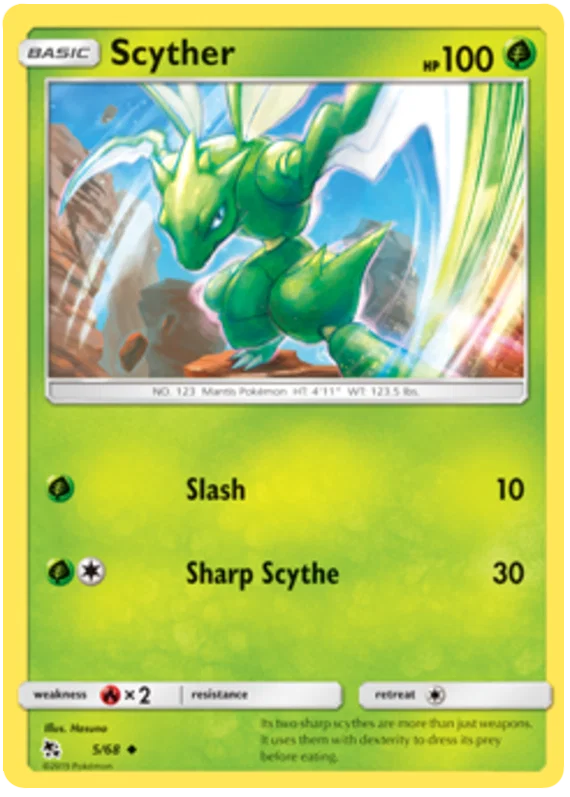 05/68 Scyther (Hidden Fates) Pokémon card (English)