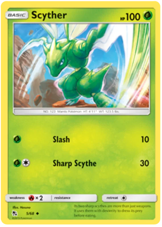 05/68 Scyther (Hidden Fates) Pokémon card (English)