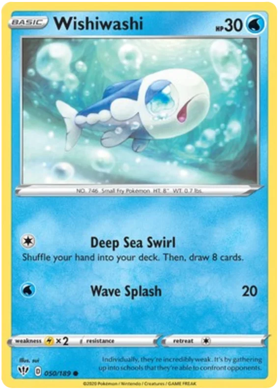 050/189 Wishiwashi (Darkness Ablaze) Pokemon card (English)