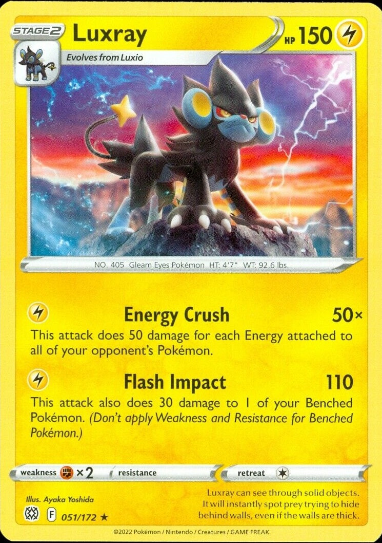 051/172 Luxray (Rare) (Brilliant Stars) Pokemon card (English)