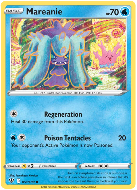 051/189 Mareanie (Darkness ablaze) Pokemon card (English)